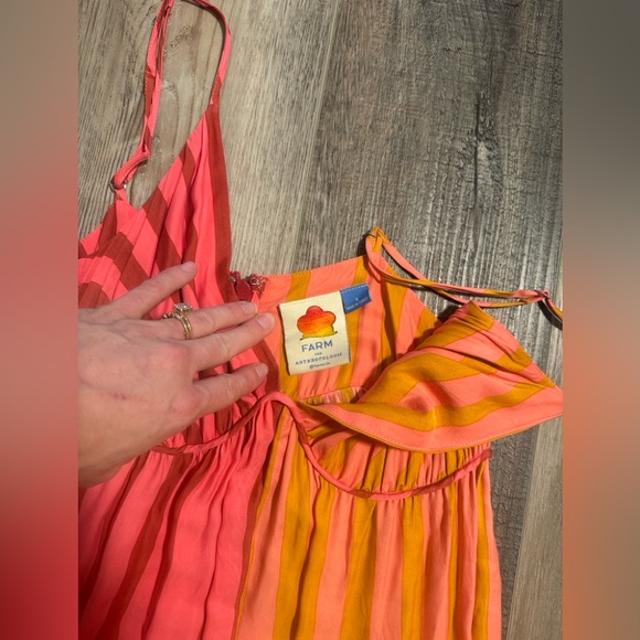 Farm Rio Pink and Orange Striped Maxi Dress - Picture 5 of 5